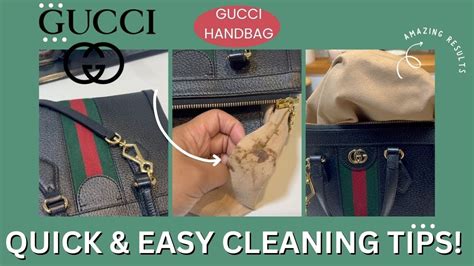 what to use on.gucci leather to.clean|Gucci bag cleaner.